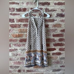 Lily White Dot and Floral Sleeveless Dress. Perfectly business casual Large